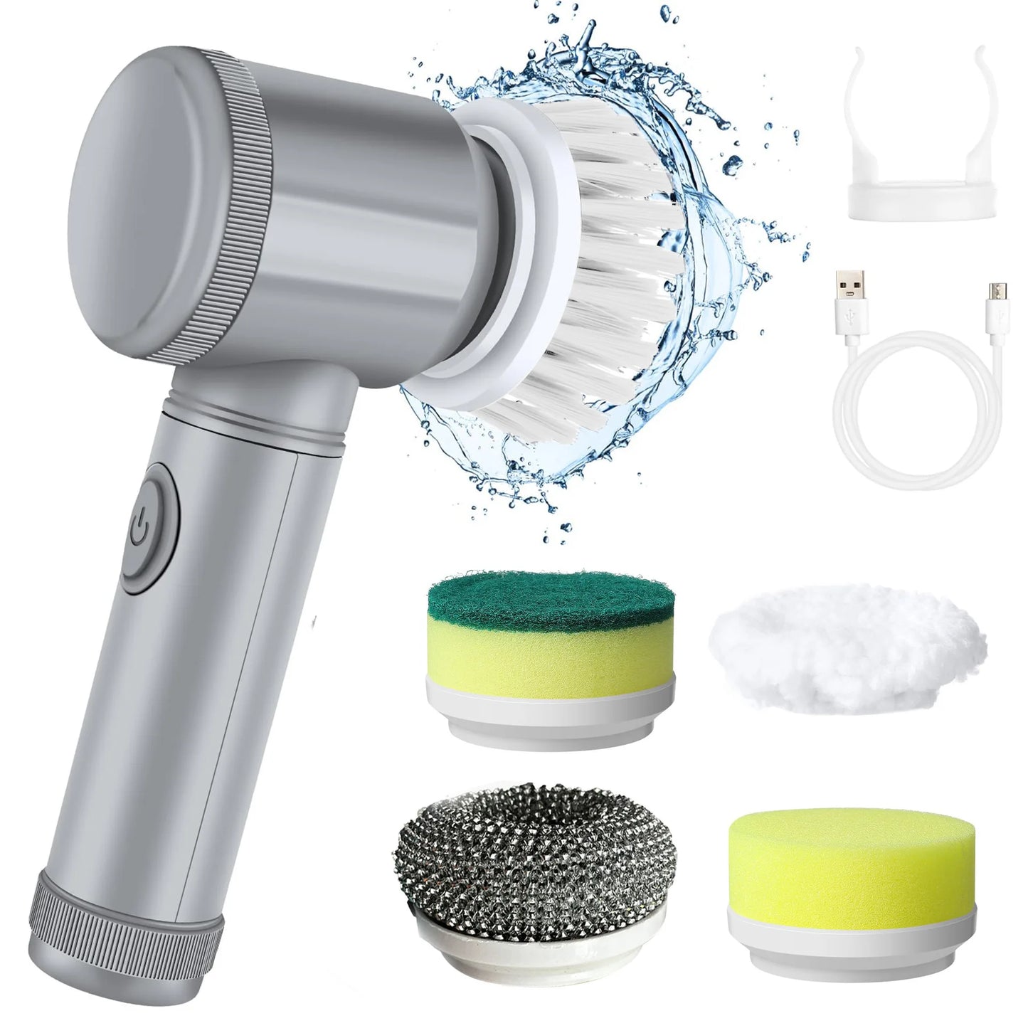 Electric Spin Scrubber β 5-in-1 Rechargeable Cleaning Brush