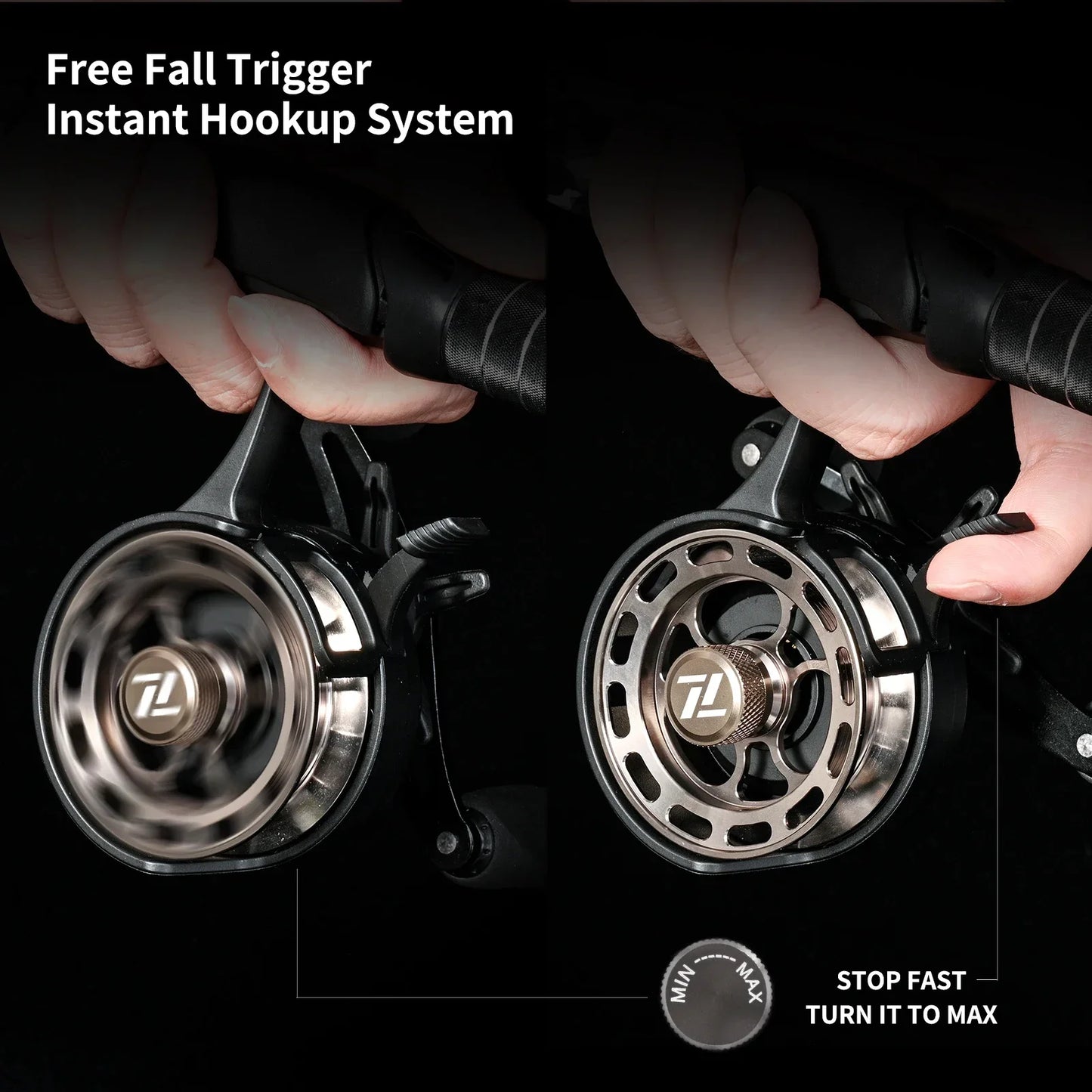 ProCatch™ Ice Fishing Reel – 3+1 Bearings, Aluminum Spool