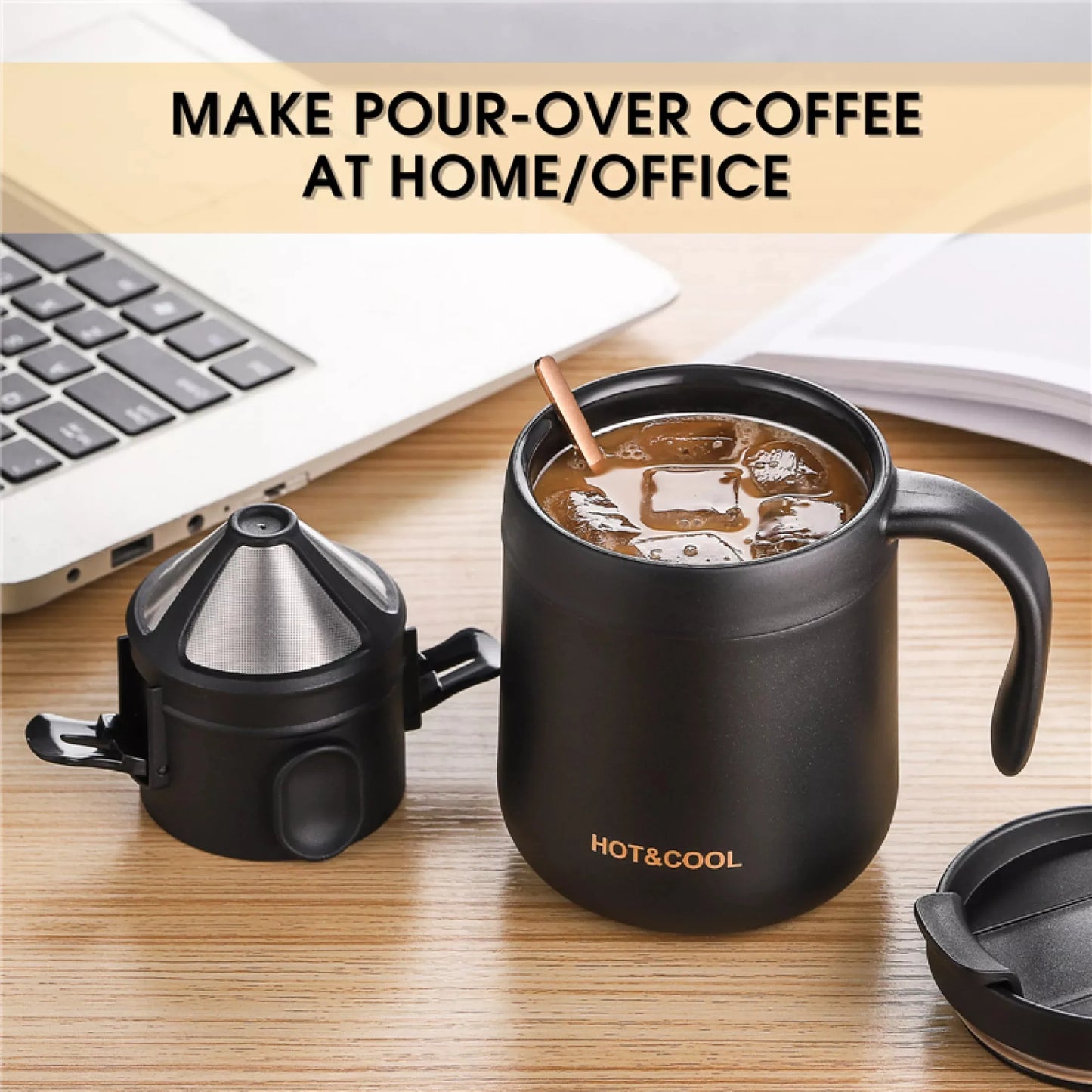 304 Stainless Steel Coffee Filter Set – Eco-Friendly Portable Brewer