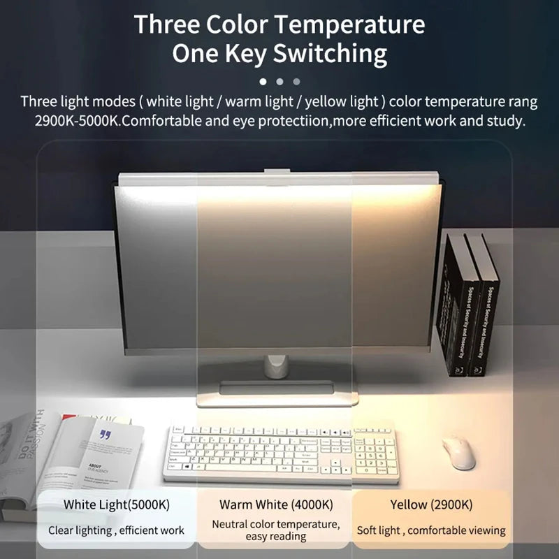 50cm Monitor Hanging Light – Eye Protection & Space-Saving