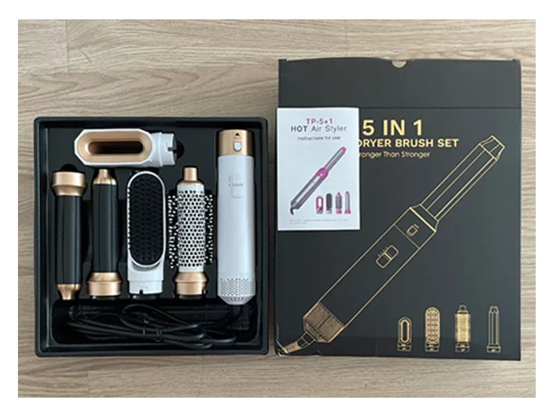 5-in-1 Hair Dryer Brush Set – Curl, Straighten, Style Easily