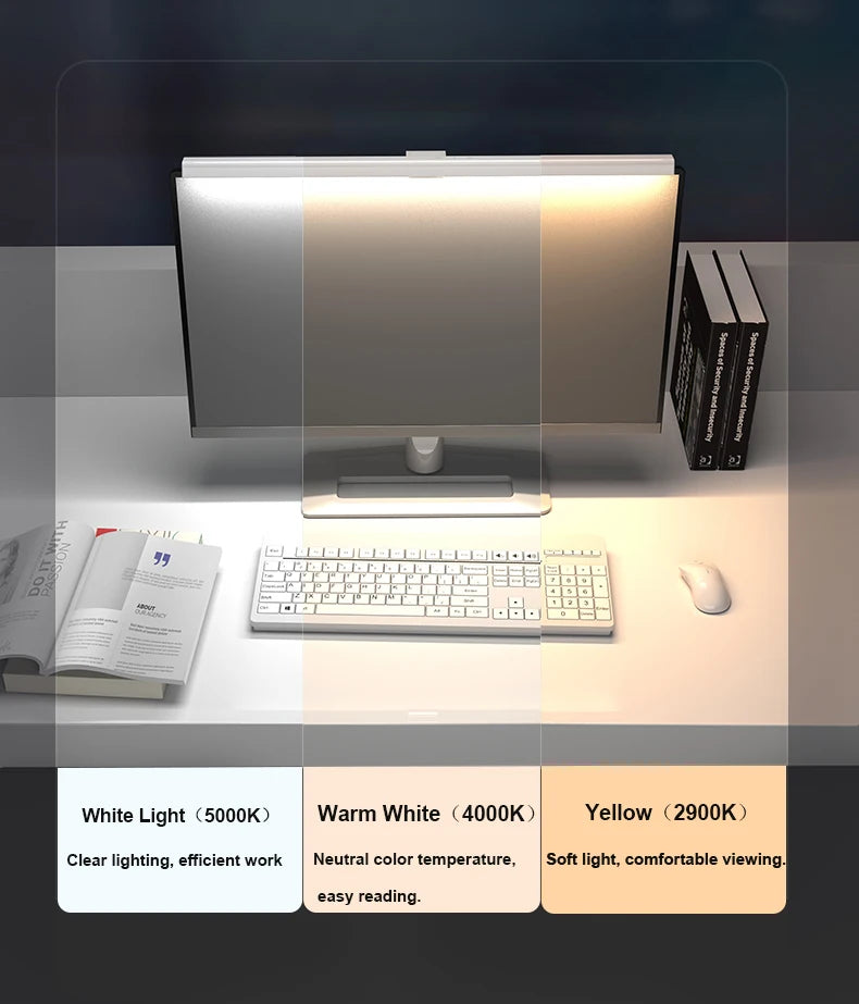 50cm Monitor Hanging Light – Eye Protection & Space-Saving