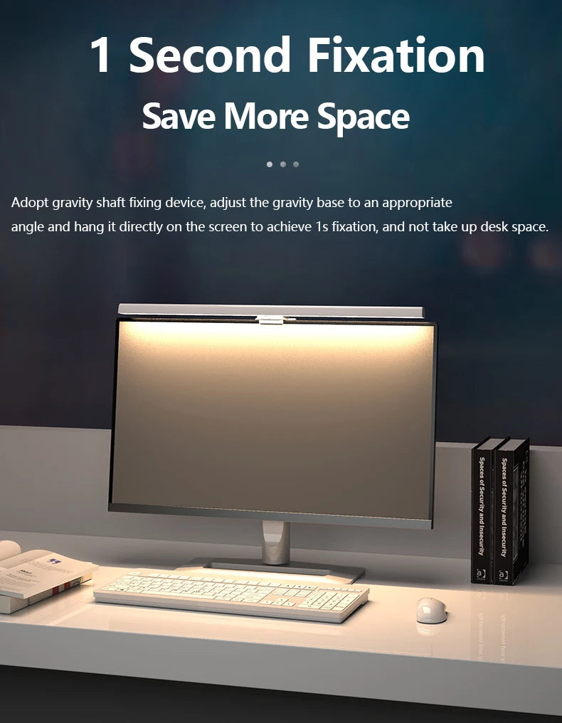50cm Monitor Hanging Light – Eye Protection & Space-Saving