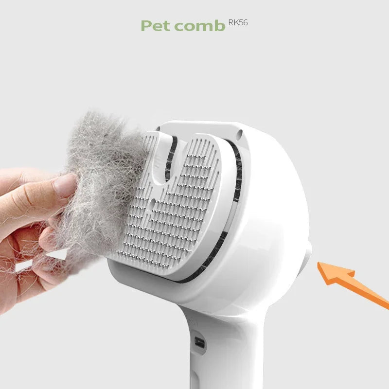 FurEase™ Spray & Comb – Pet Shedding Brush