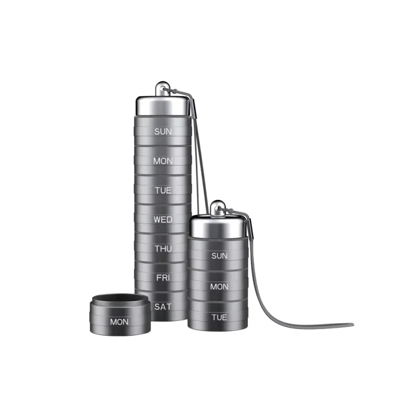 Waterproof Metal Pill Case – Compact Travel Medicine Holder