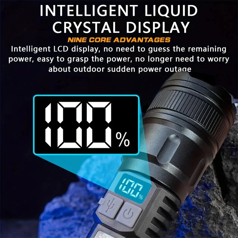 Rechargeable LED Flashlight β 5 Modes + Side Light