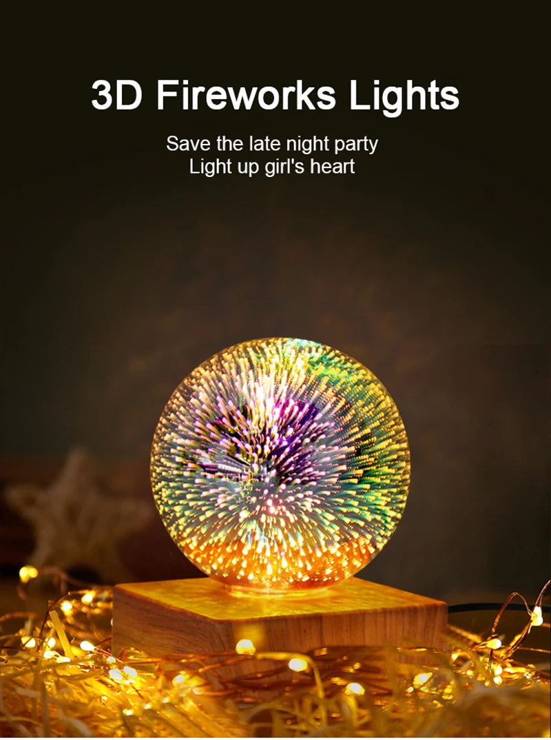 LED 3D Firework Ball Night Light