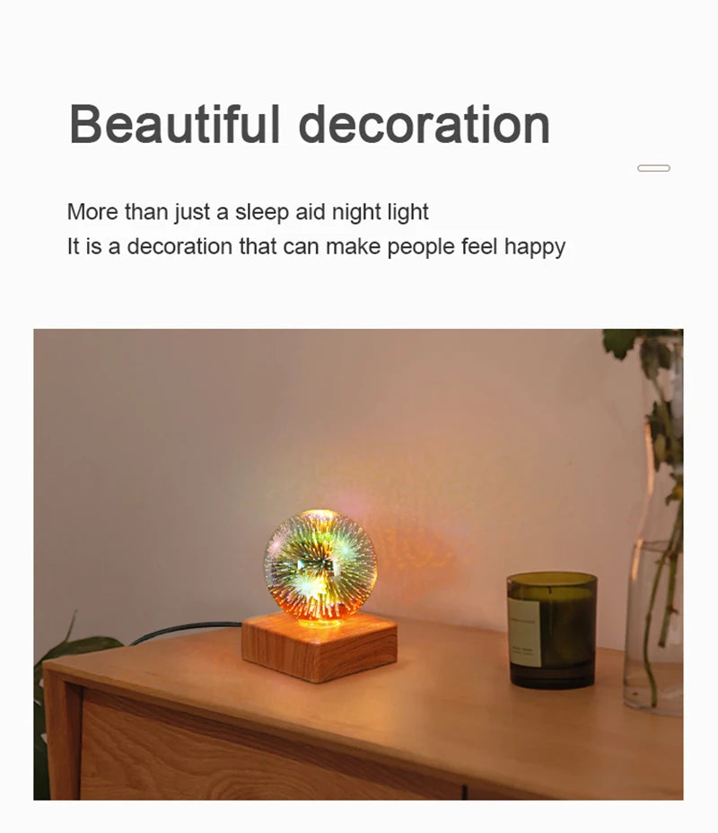 LED 3D Firework Ball Night Light
