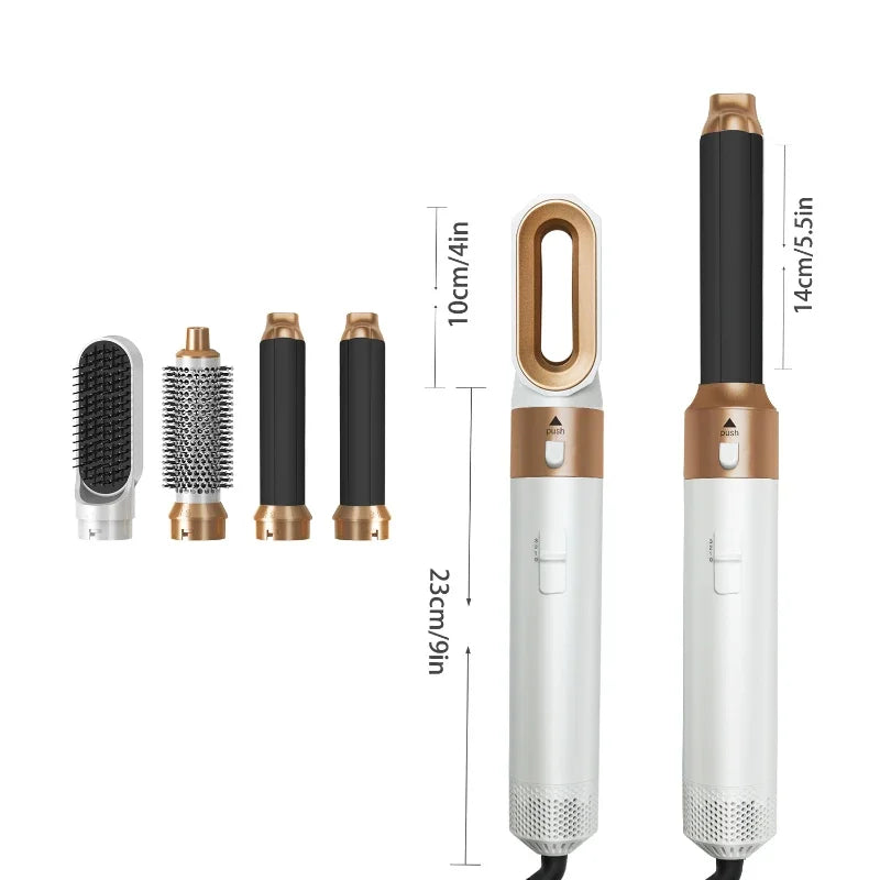 5-in-1 Hair Dryer Brush Set – Curl, Straighten, Style Easily