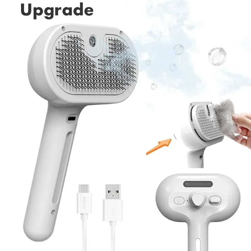 FurEase™ Spray & Comb – Pet Shedding Brush