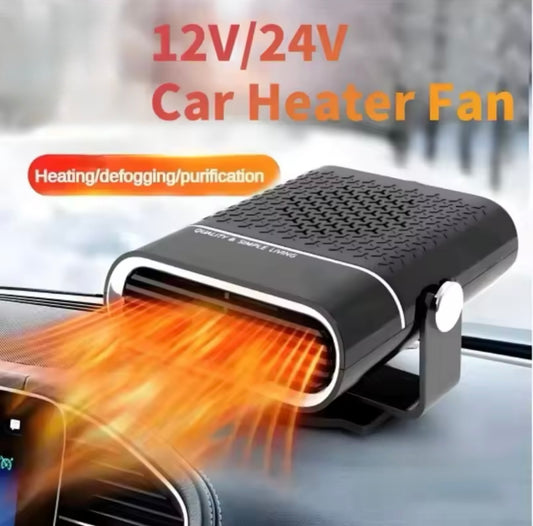 Portable Car Heater 12V/24V – Fast Heating, Defrost & Defog