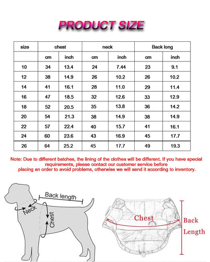 Waterproof Winter Dog Jacket – Warm Coat for Small Dogs
