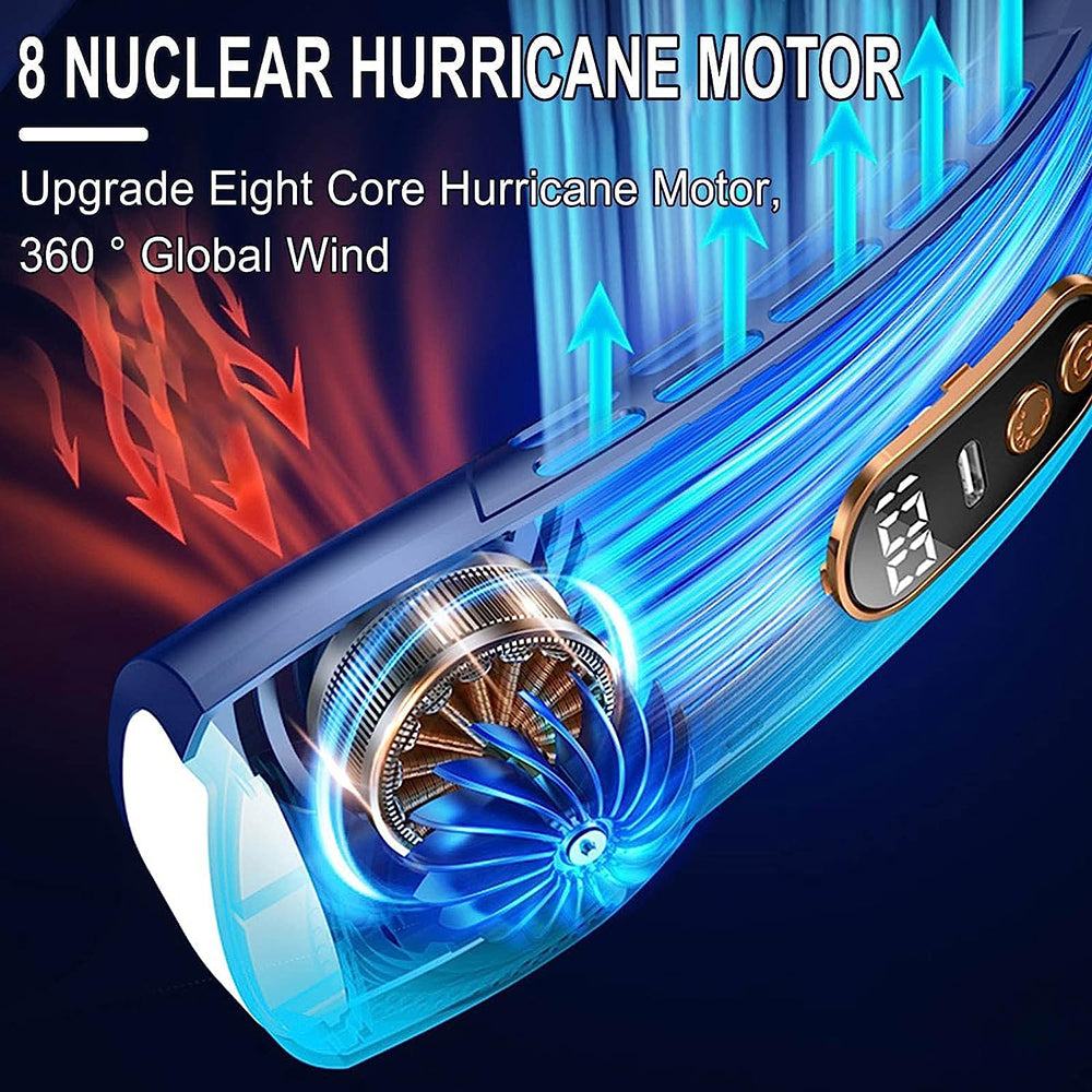 2025 Bladeless Neck Fan – LED Light