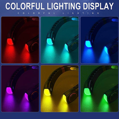 2025 Bladeless Neck Fan – LED Light